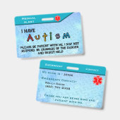自閉症バッジ バッジ (正面＆裏面)