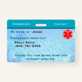 自閉症バッジ バッジ (裏面)