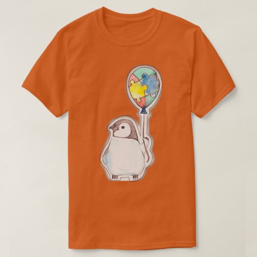 自閉症バルーンペンギン Tシャツ (デザイン正面)