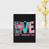 自閉症バレンタインデー認識度受け付け理解 カード (黄色い花)