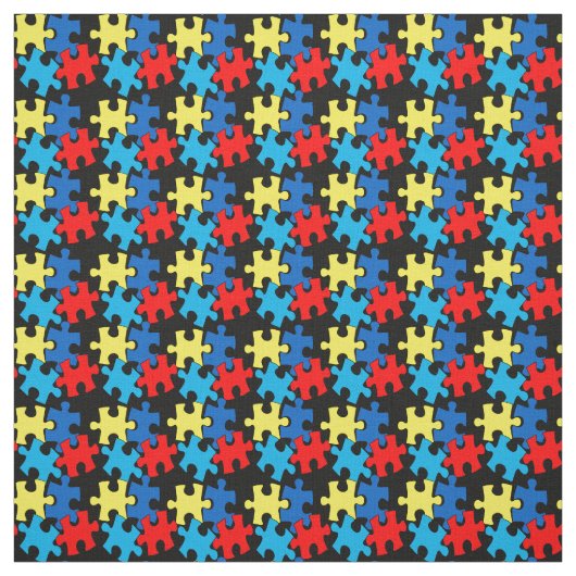 自閉症パズルの断片-小 ファブリック (見本)