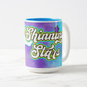 自閉症パズルシンニングスターズ ツートーンマグカップ (正面右)