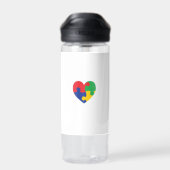 自閉症パズルハートウォーターボトル ウォーターボトル (背面)