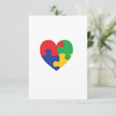 自閉症パズルハート サンキューカード (スタンド正面)