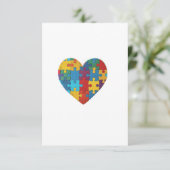 自閉症パズルハート サンキューカード (スタンド正面)