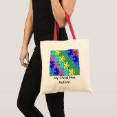 自閉症パズルピース 40 トートバッグ (正面(商品))
