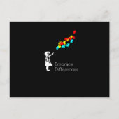 自閉症パズルピースTシャツ自閉症認識度 案内ポストカード (正面)