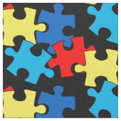 自閉症パズル作品 ファブリック (クローズアップ)