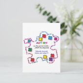 自閉症パズル作品 ポストカード (スタンド正面)
