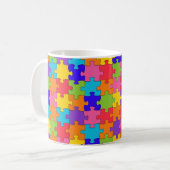 自閉症パズル コーヒーマグカップ (正面左)