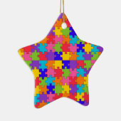 自閉症パズル セラミックオーナメント (右)