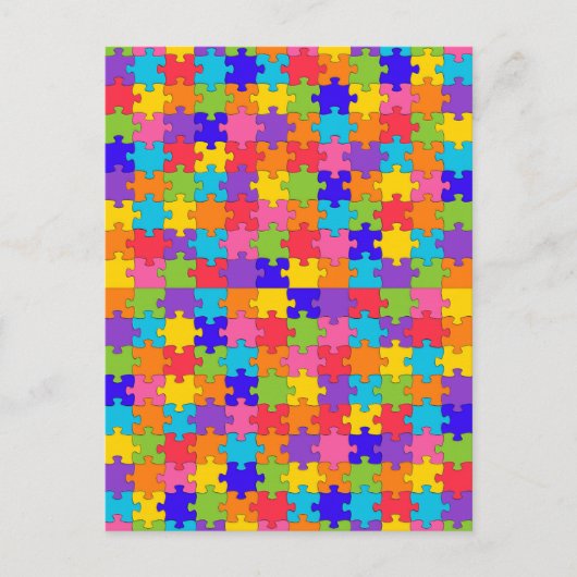 自閉症パズル ポストカード (正面)