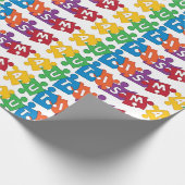 自閉症パズル ラッピングペーパー (角)