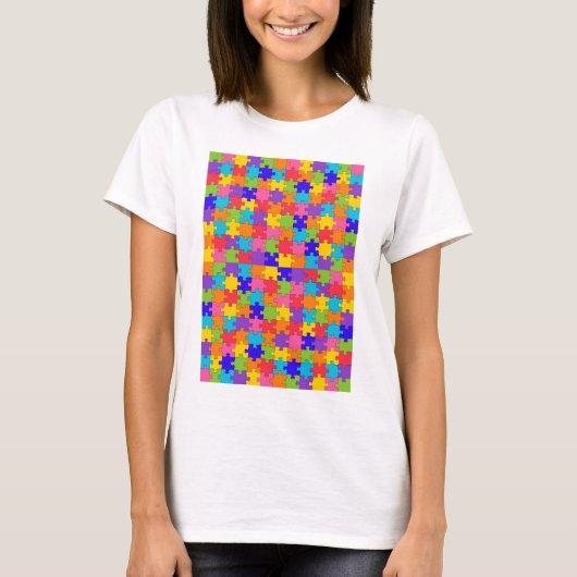 自閉症パズル Tシャツ (正面)