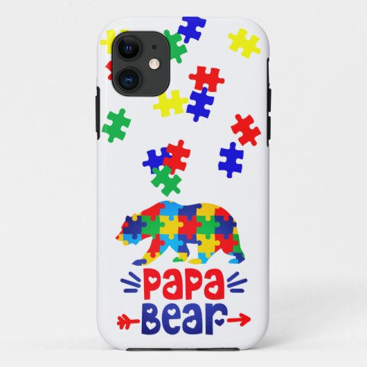 自閉症パパケースメイト丈夫なApple iPhone 11ケース Case-Mate iPhoneケース (裏面)