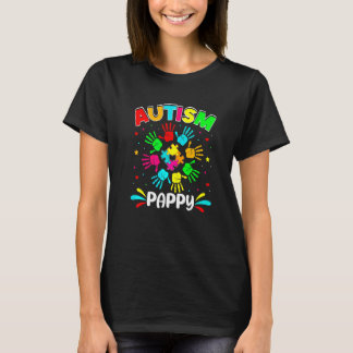 自閉症パピーパズルサポートファミリー自閉症アワーン Tシャツ