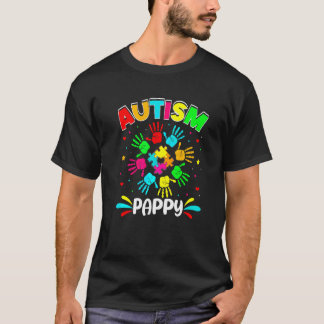 自閉症パピーパズルサポートファミリー自閉症アワーン Tシャツ