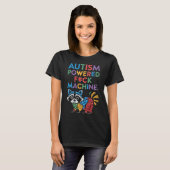 自閉症パワーF#kマシンおもしろいミームラクーンAuti Tシャツ (正面フル)