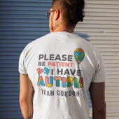 自閉症パーソナライズされたの意識は我慢しなさい トライブレンドTシャツ