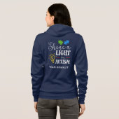 自閉症パーソナライズされたマッチングチームに光を当てる パーカ (裏面フル)