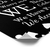 自閉症パーソナライズされた家族規則 ポスター (角)