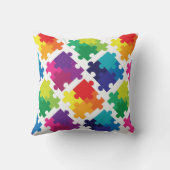 自閉症パーソナライズされた意識レインボーパズル クッション (裏面)