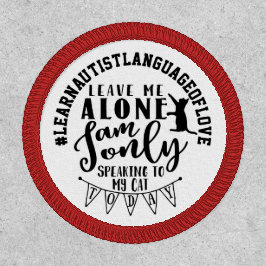 自閉症パーソナライズされた自閉症の猫への愛情 ワッペン