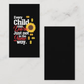 自閉症ヒマワリ特別教育先生 名刺 (正面/裏面)