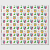 自閉症フクロウ ラッピングペーパー (フラット)