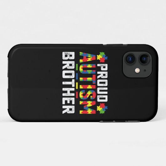自閉症ブラザー誇りを持った認識度自閉症ファミリー Case-Mate iPhoneケース (裏面(横))