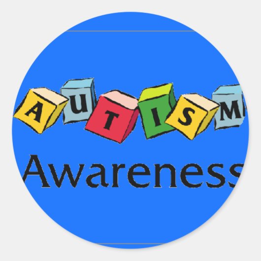 自閉症ブロック ラウンドシール (正面)