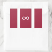 自閉症プライド国旗 長方形シール (バッグ)