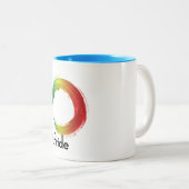 自閉症プライド神経多様性マグカップ ツートーンマグカップ (正面右)