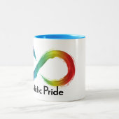 自閉症プライド神経多様性マグカップ ツートーンマグカップ (中央)