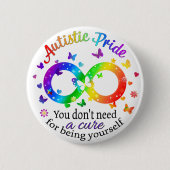 自閉症プライド 缶バッジ (正面)