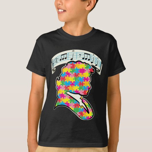 自閉症ベートーベン5世 Tシャツ (正面)