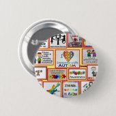 自閉症ボタン 缶バッジ (正面&裏面)