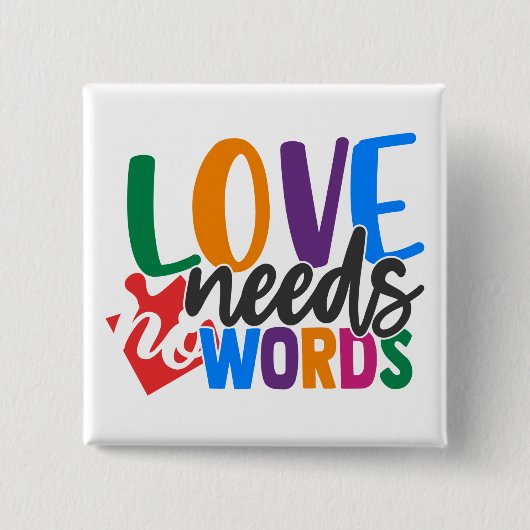 自閉症ボタン 缶バッジ (正面)