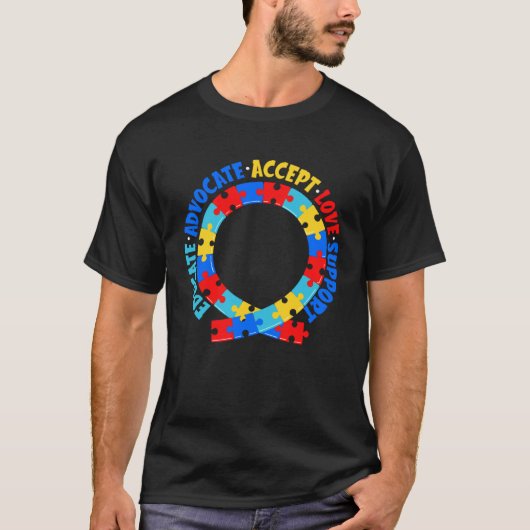 自閉症ママのための自閉症啓発 教育 支援 Tシャツ (正面)