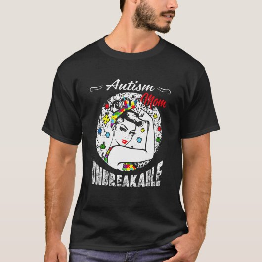 自閉症ママの不屈のTシャツ 自閉症啓発ギ Tシャツ (正面)