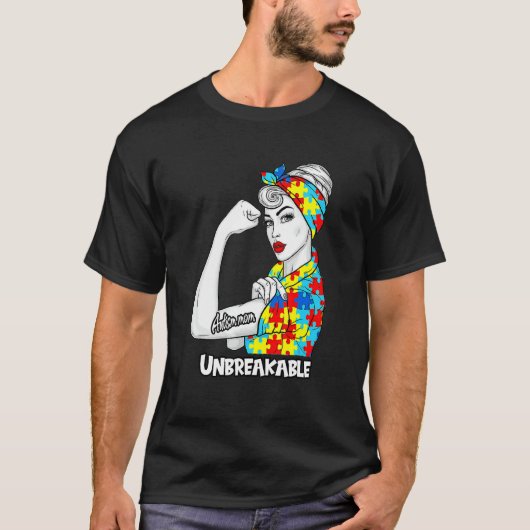 自閉症ママの不屈のTシャツ 自閉症啓発 Tシャツ (正面)