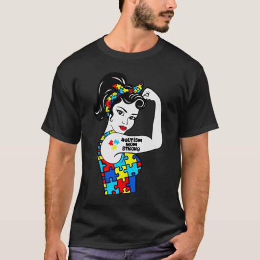 自閉症ママの強い味方 Tシャツ (正面)