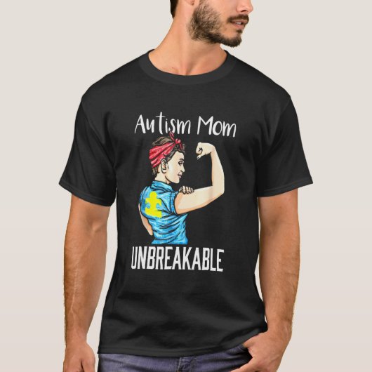 自閉症ママの頑丈なTシャツ 自閉症啓発 1 Tシャツ (正面)