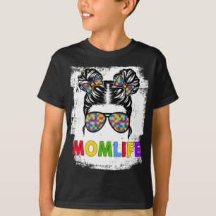 自閉症ママ人生めちゃくちゃなパン母の日ママ生活 Tシャツ