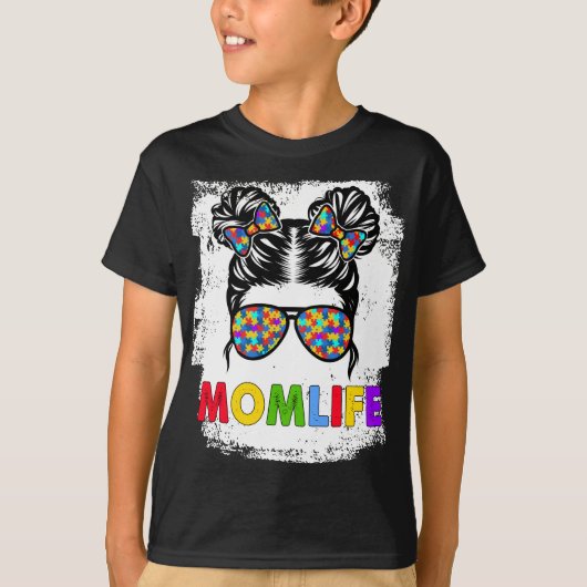 自閉症ママ人生めちゃくちゃなパン母の日ママ生活 Tシャツ (正面)