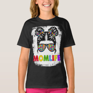 自閉症ママ人生めちゃくちゃなパン母の日ママ生活 Tシャツ