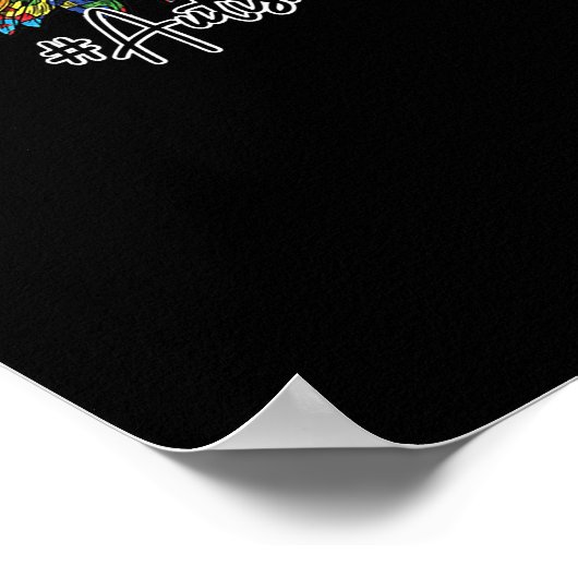 自閉症ママ人生ヒョウひまわりママの日 ポスター (角)