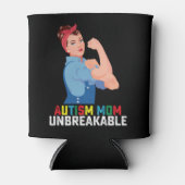 自閉症ママ壊れにくい自閉症誇りを持ったファミリー 缶クーラー (正面)