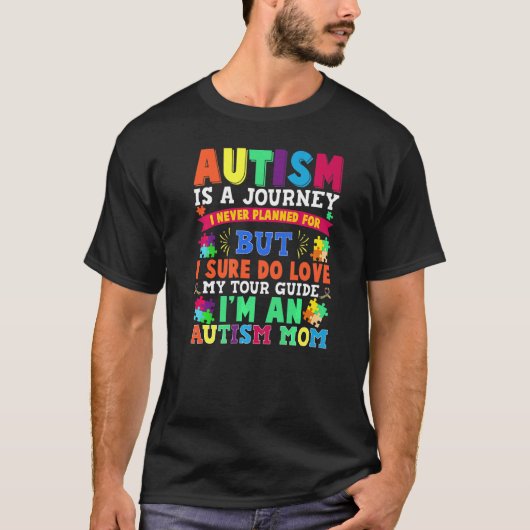 自閉症ママ服装自閉症意識かわいい自閉症 Tシャツ (正面)