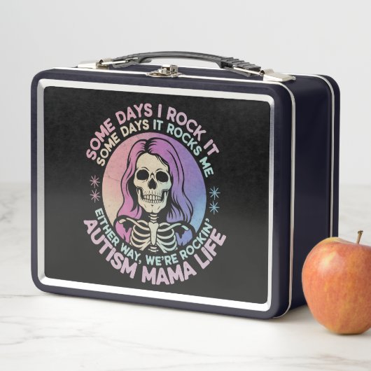 自閉症ママ生命いくつかの日私はそれをロックいくつかの日それ メタルランチボックス (インサイチュ)